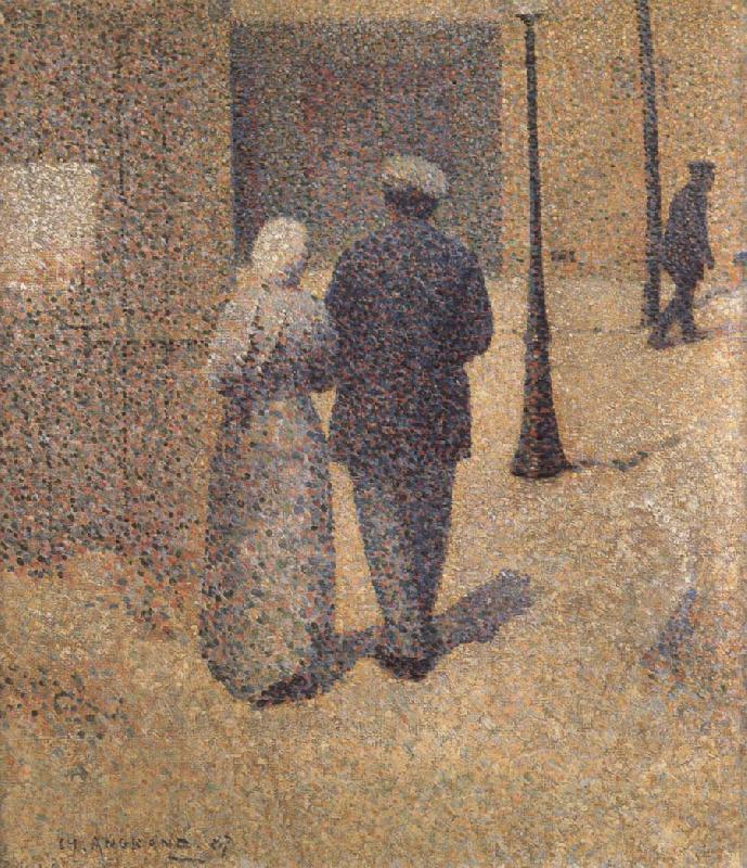 Charles Angrand Man and Woman in the Street China oil painting art